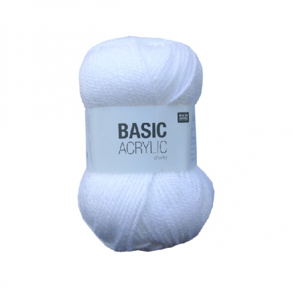 Yarn RICO Basic Acrylic Chunky - 001